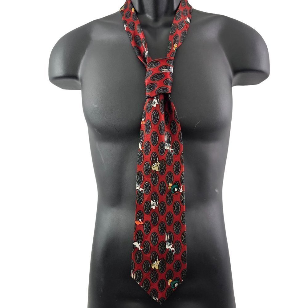VINTAGE Looney Tunes Mania Men’s Character Graphic Classic 58” x 3.75” Neck Tie